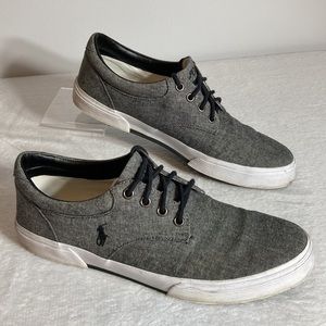 Polo Ralph Lauren Mens Felton ll Gray Chambray Boat Shoes Sneakers Sz 10D